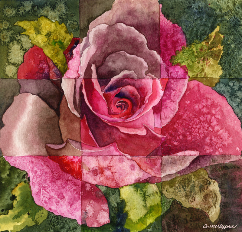 Partitioned Rose III by Anne Gifford