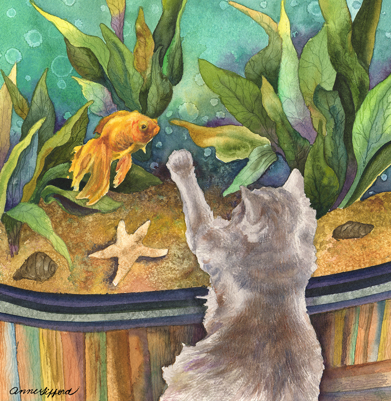 A Cat and a Fish Tank by Anne Gifford