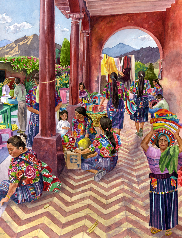 Guatemalan Marketplace by Anne Gifford