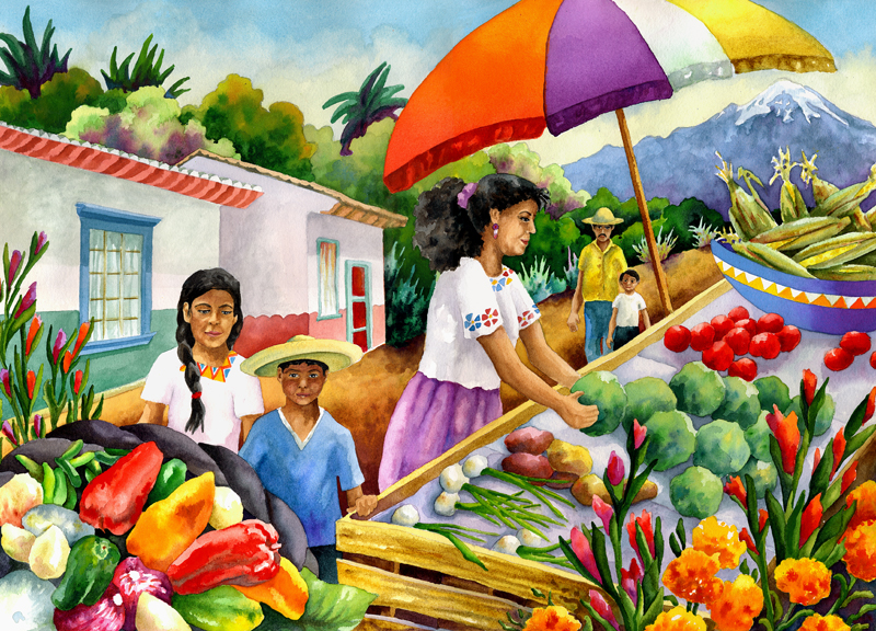 Mexican Marketplace by Anne Gifford
